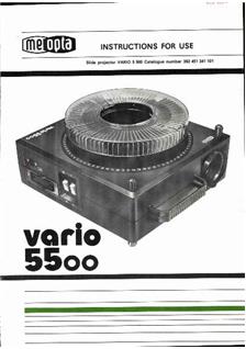 Meopta 5500 Vario manual. Camera Instructions.